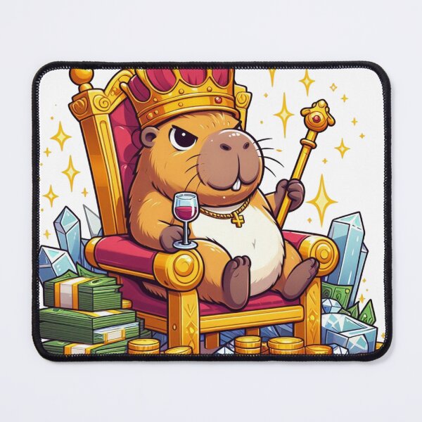 Item preview, King capybara designed and sold by Capybara kingdom.