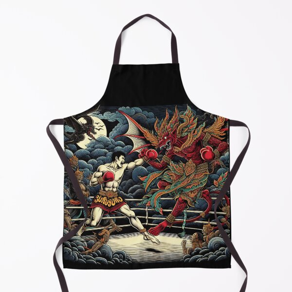 Item preview, Thaiboxing Nak Muay Thai Fight with the Demon designed and sold by RedDesignSyc.