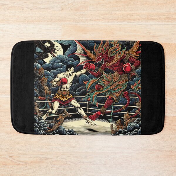 Item preview, Thaiboxing Nak Muay Thai Fight with the Demon designed and sold by RedDesignSyc.