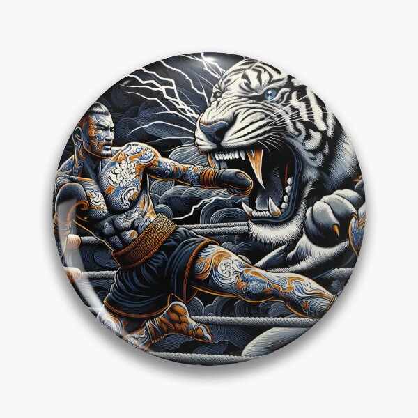 Item preview, Thaiboxing Nak Muay Thai Fight Tigerstrength designed and sold by RedDesignSyc.