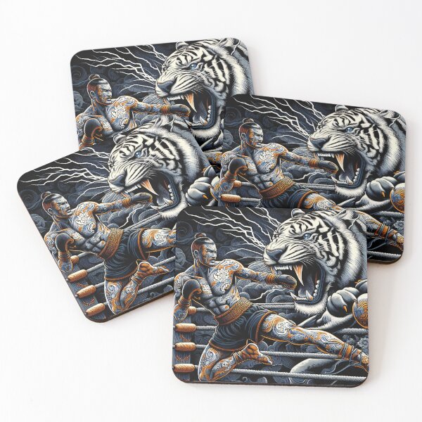Item preview, Thaiboxing Nak Muay Thai Fight Tigerstrength designed and sold by RedDesignSyc.