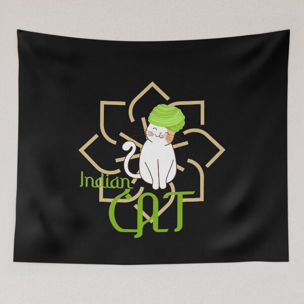 Item preview, Indian cat with turban designed and sold by MosquitoShirts.