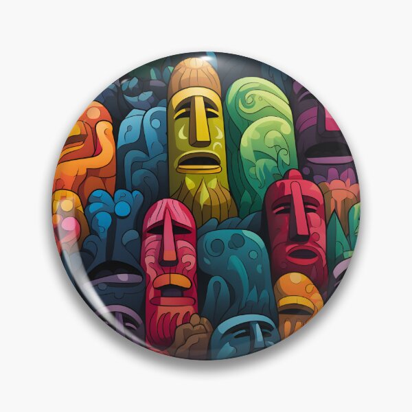 Item preview, Rainbow Easter Island Statue pattern designed and sold by Sp3ctrumOfColor.