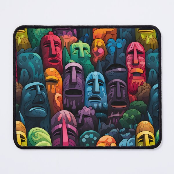 Item preview, Rainbow Easter Island Statue pattern designed and sold by Sp3ctrumOfColor.