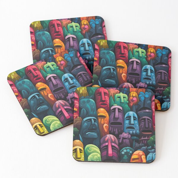 Item preview, Rainbow Easter Island Statue pattern designed and sold by Sp3ctrumOfColor.