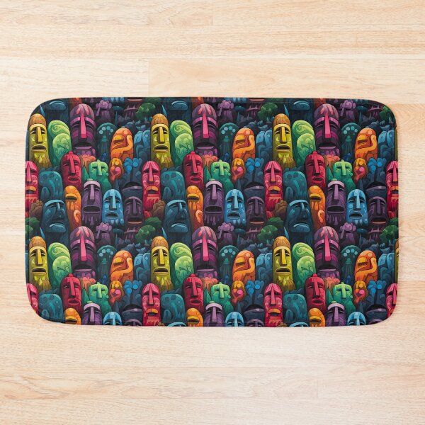 Item preview, Rainbow Easter Island Statue pattern designed and sold by Sp3ctrumOfColor.