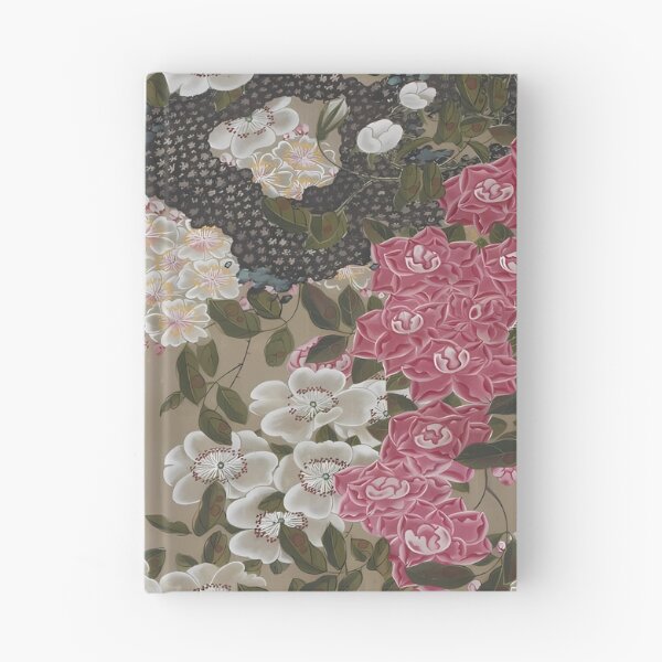 Item preview, Enhanced edition without blue frame: Roses and Small Bird  by Ito Jakuchu designed and sold by EmeraldeaArt.