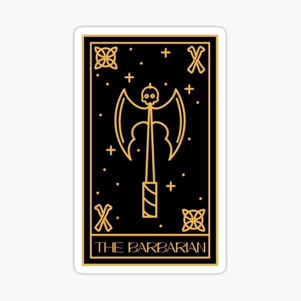 Aperçu de l'œuvre Tarot barbare créée et vendue par PaperCactusInk.