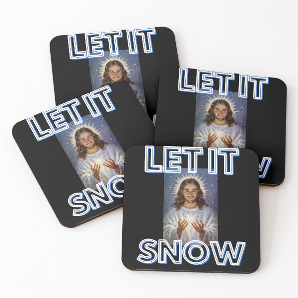 Item preview,  Let it snow with smilling Jesus like in Christmas song funny romantic gifts designed and sold by thankful-loco.