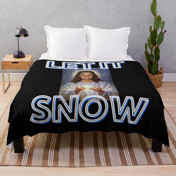 Item preview, Let it snow with smilling Jesus like in Christmas song funny romantic gifts designed and sold by thankful-loco.