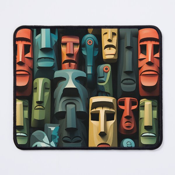 Item preview, Easter Island Statues like pattern designed and sold by Sp3ctrumOfColor.
