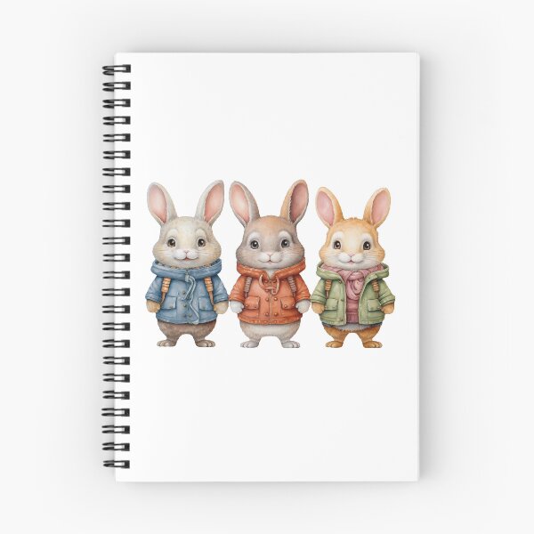 Item preview, Adorable Winter Bunnies designed and sold by ArtbyAiGallery.