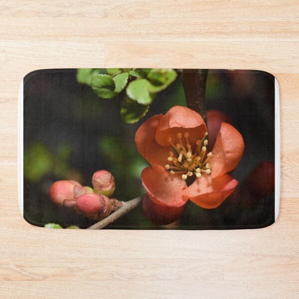 Item preview, Magical red japanese flowering quince macro picture designed and sold by thesuspire.