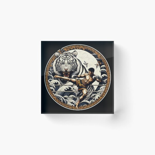 Item preview, Thaiboxing Nak Muay Thai Fight Golden Tiger designed and sold by RedDesignSyc.