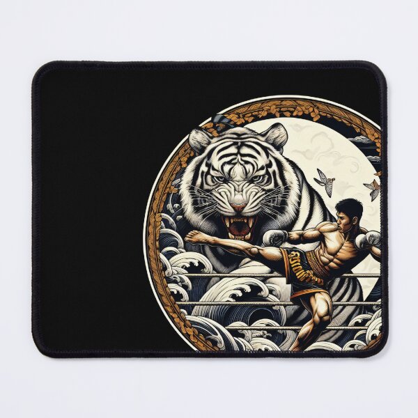 Item preview, Thaiboxing Nak Muay Thai Fight Golden Tiger designed and sold by RedDesignSyc.