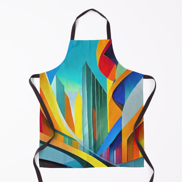 Artikelvorschau, Abstract Architecture Colorful Oil Painting - #3 entworfen und verkauft von Hakina-Oh.