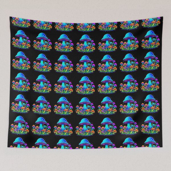 Item preview, Psychedelic Magical Mushrooms and Toadstools  designed and sold by PugD.