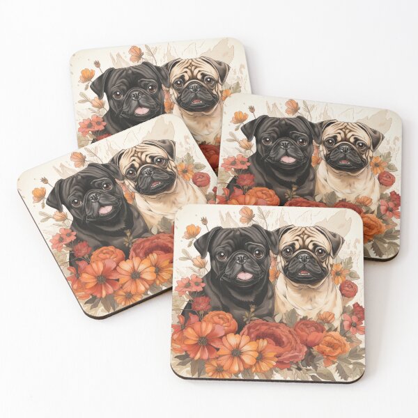 Item preview, Two Adorable Pugs designed and sold by primapetunia.