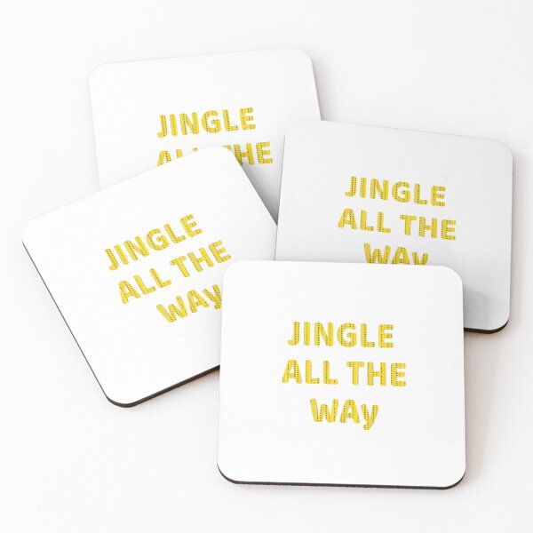 Item preview, Jingle All The Way - Festive Yellow Christmas Lettering designed and sold by ara-designs.