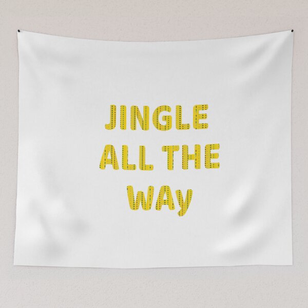 Item preview, Jingle All The Way - Festive Yellow Christmas Lettering designed and sold by ara-designs.