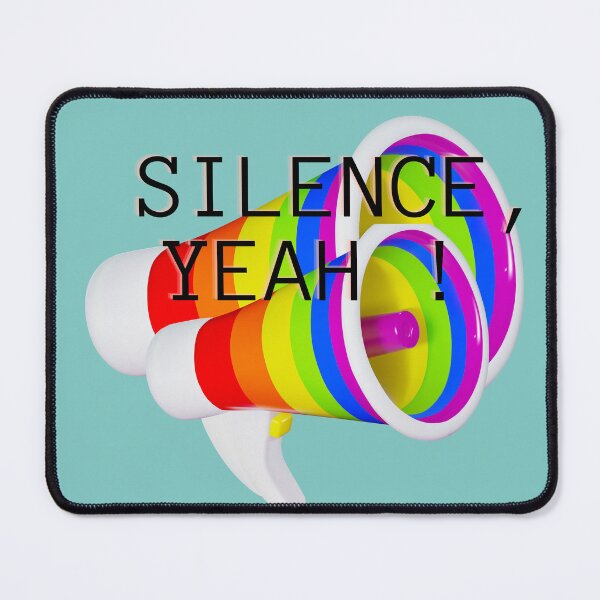 Item preview, Silence Yeah! Colorful rainbow graphics for tshirt, great gift for silence lovers or someone who's tired of the chaos of the world T-Shirt designed and sold by Emiliusz.