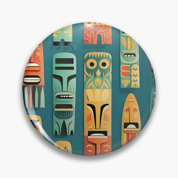 Item preview, Easter Island Statues like pattern v2 designed and sold by Sp3ctrumOfColor.