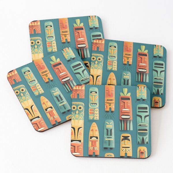 Item preview, Easter Island Statues like pattern v2 designed and sold by Sp3ctrumOfColor.