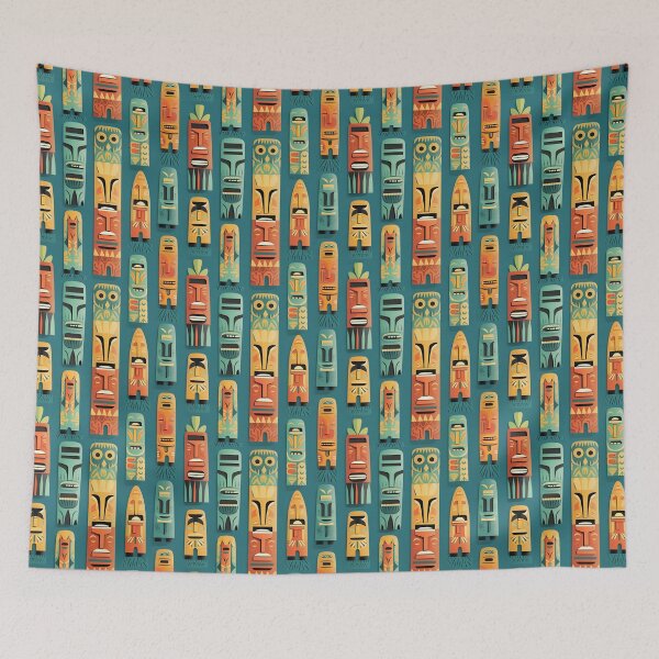 Item preview, Easter Island Statues like pattern v2 designed and sold by Sp3ctrumOfColor.