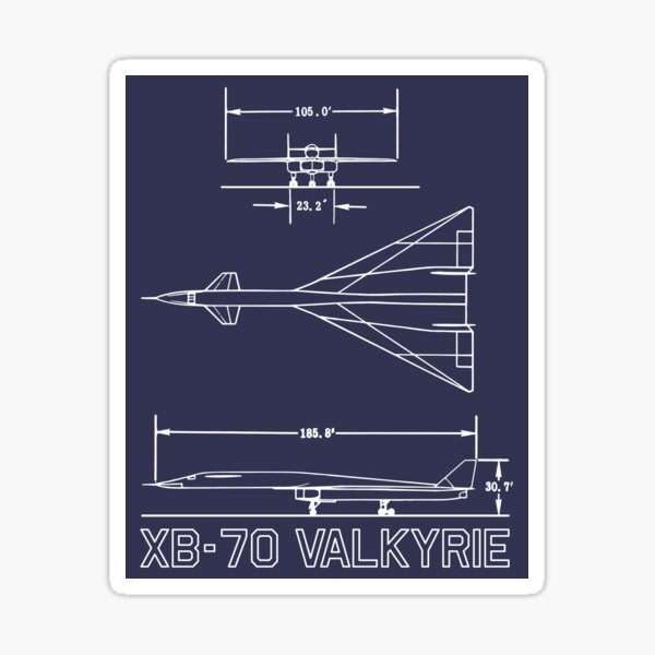 Artikel-Vorschau von XB-70 Valkyrie American Prototype Plane Blueprints Diagramme, designt und verkauft von MilitaryMart.