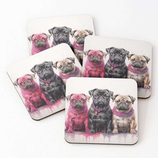 Item preview, Three adorable pugs. designed and sold by primapetunia.