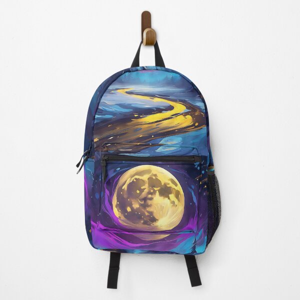 Item preview, Colorful Moon Glow Over a Winter River designed and sold by MotleyPlay.