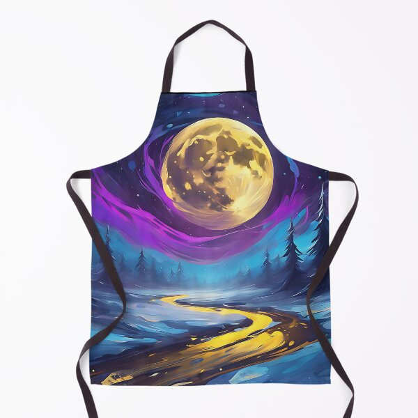 Item preview, Colorful Moon Glow Over a Winter River designed and sold by MotleyPlay.