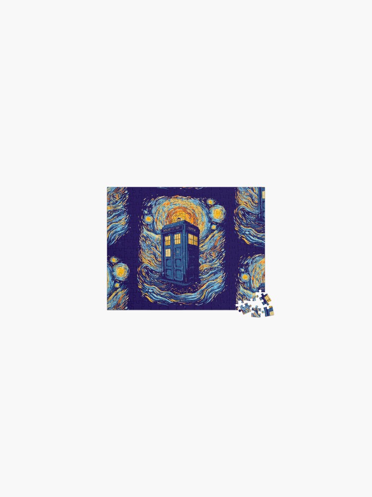 Thumbnail 1 of 2, Jigsaw Puzzle, Starry blue box designed and sold by fredlevy-hadida.