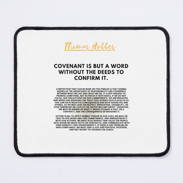 Item preview, The need for action to fulfill the covenant according to Hobbes designed and sold by CachoGlorious.