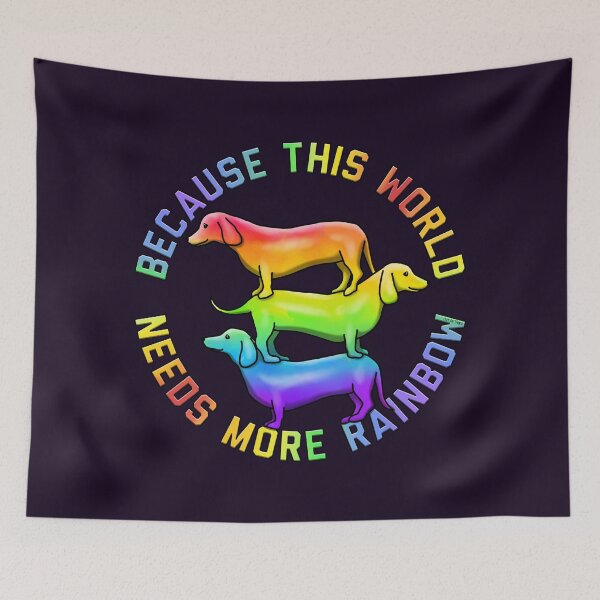 Item preview, More Rainbow Doggies 2023 designed and sold by Art by Veya.
