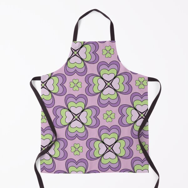 Item preview, Retro Hearts with a Boho Vibe in Mellow Lilac and Lime designed and sold by Aureusglow.