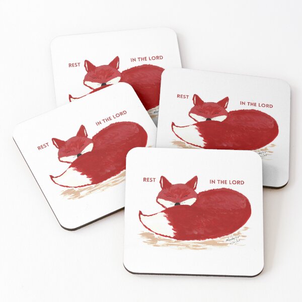 Item preview, SLEEPING FOX WITH TEXT designed and sold by Art-by-Ahyoka.