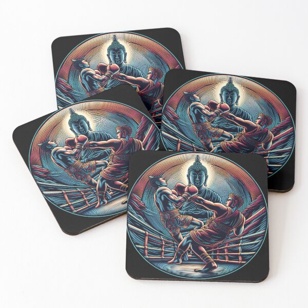 Item preview, Thaiboxing Nak Muay Thai Fight Buddha's favour designed and sold by RedDesignSyc.