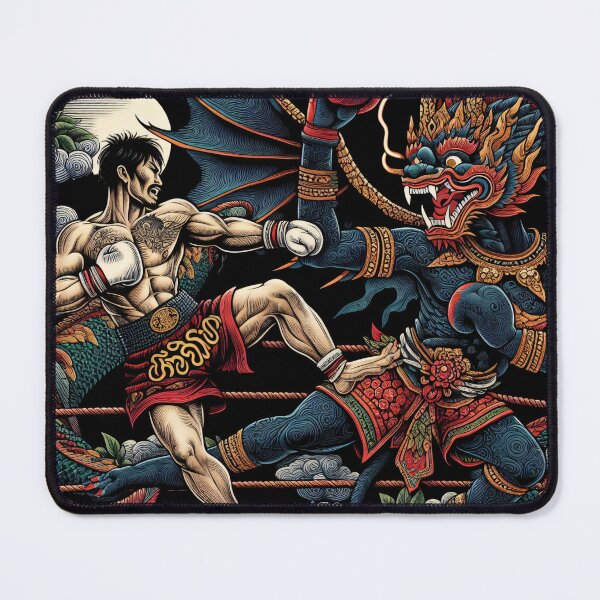 Item preview, Thaiboxing Nak Muay Thai Fight Boxing the Demon designed and sold by RedDesignSyc.