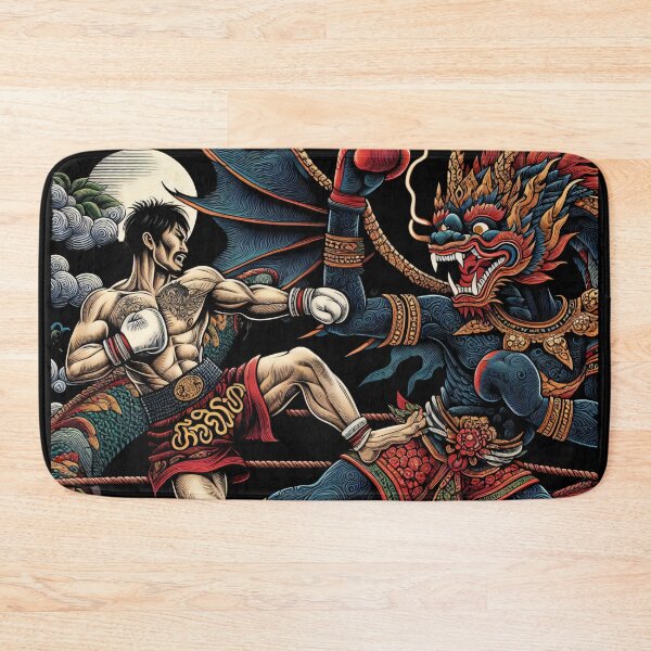Item preview, Thaiboxing Nak Muay Thai Fight Boxing the Demon designed and sold by RedDesignSyc.