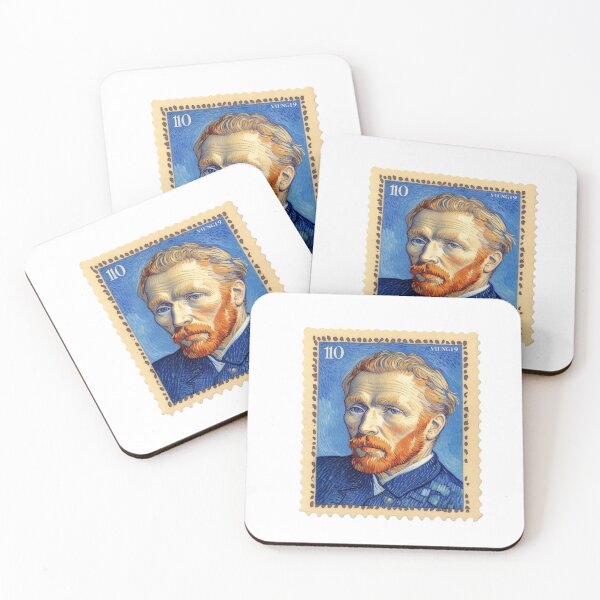 Item preview, Van Gogh stamp art|  designed and sold by Nooshin Mehrvarz.