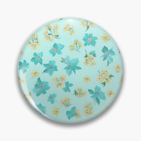 Aperçu de l'œuvre Motif de fleurs sarcelle et jaune créée et vendue par Patternliss.