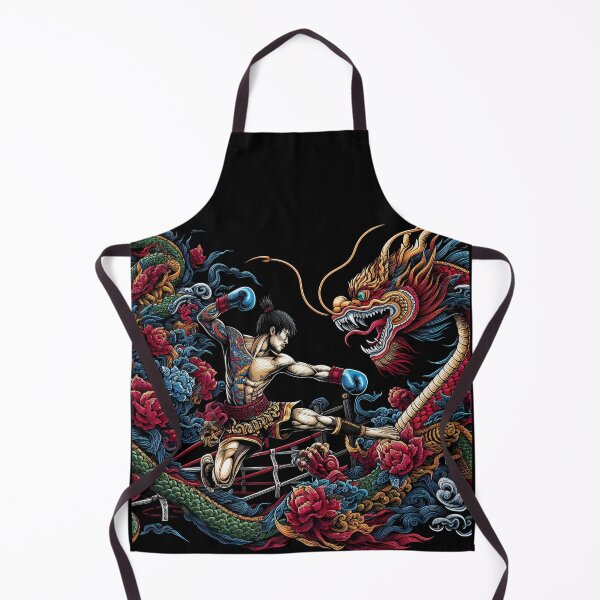Item preview, Thaiboxing Nak Muay Fight with the Dragon designed and sold by RedDesignSyc.