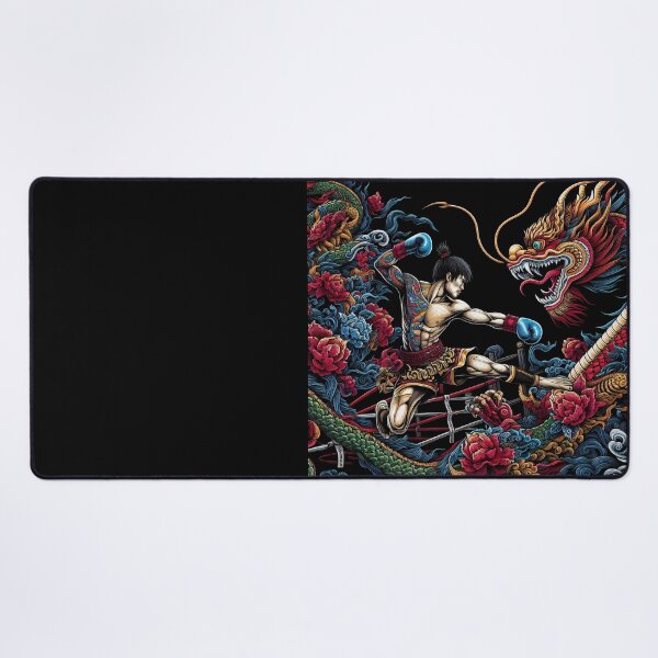 Item preview, Thaiboxing Nak Muay Fight with the Dragon designed and sold by RedDesignSyc.