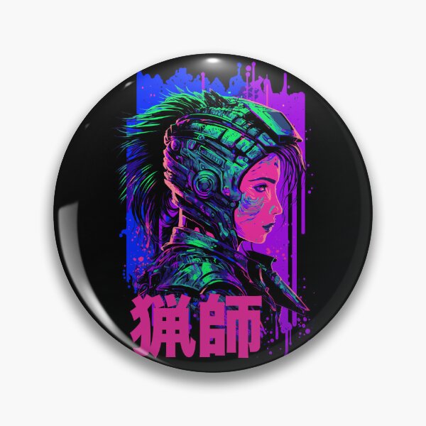 Item preview, Hunter Ryoshi Synthwave Aesthetic Cyborg designed and sold by halleinstyle.
