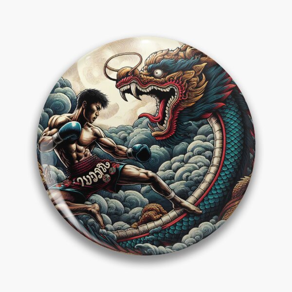 Item preview, Thaiboxing Nak Muay Dance of the Dragon designed and sold by RedDesignSyc.