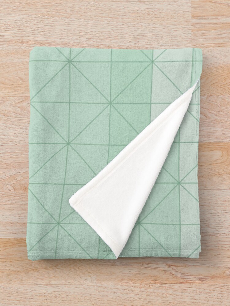 Alternate view of Geometric pattern mint green Throw Blanket