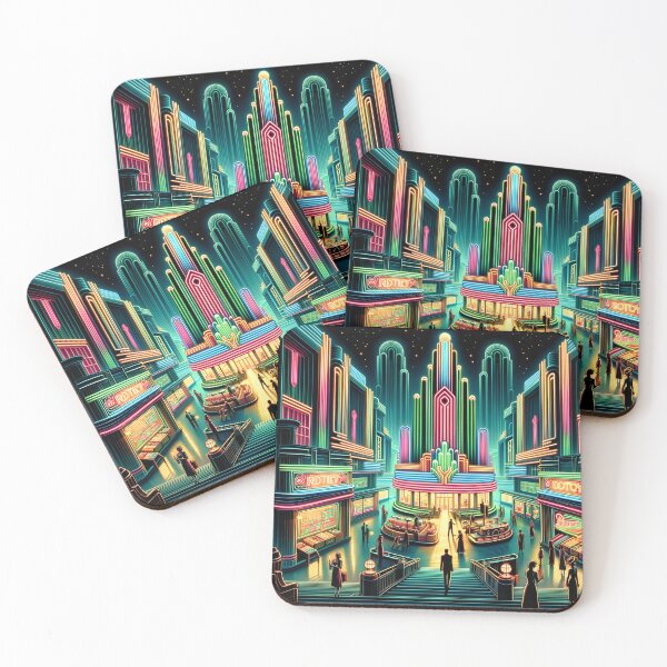 Item preview, Utopian Glow: Neon Market, Care in Style designed and sold by ByDigitalDream.