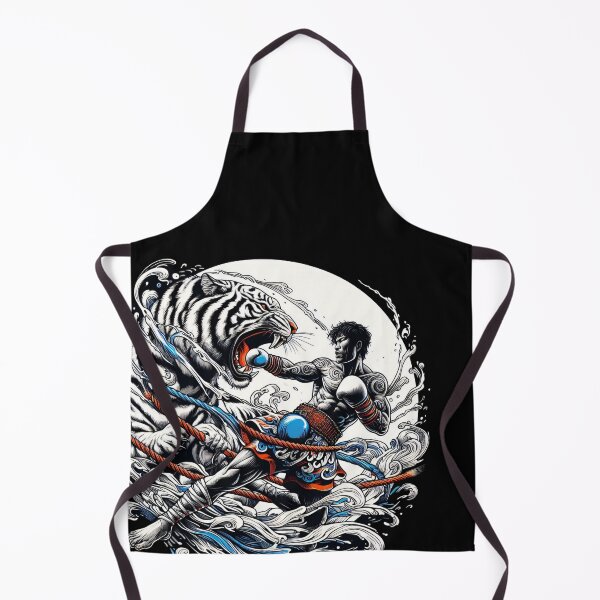 Item preview, Kickboxing Nak Muay Fighter Tiger Wave Design designed and sold by RedDesignSyc.