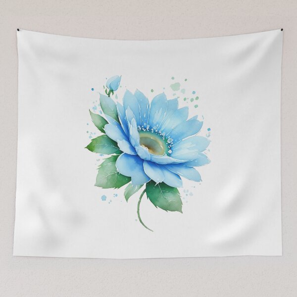 Item preview, Blue flowers. Blue Lily. Delicate watercolor. designed and sold by Harmonysens.